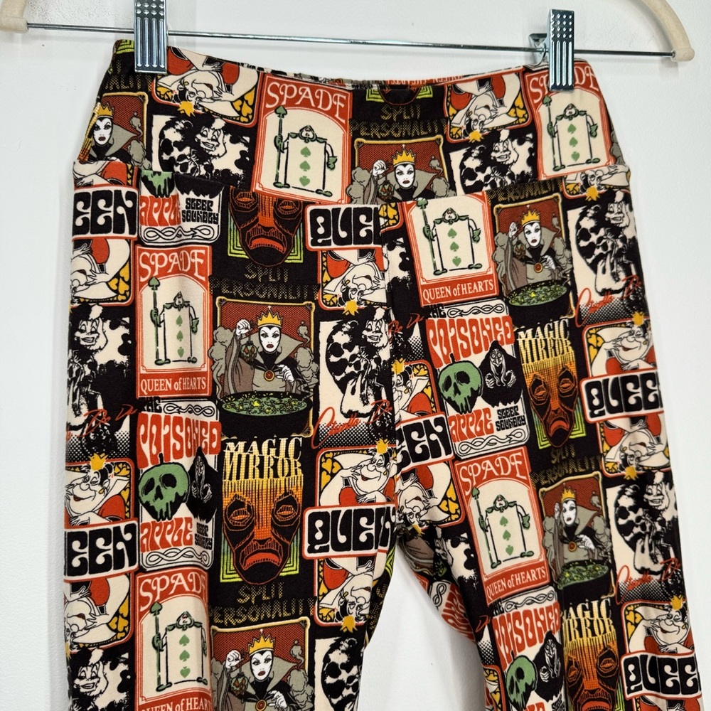 LuLaRoe Disney Villains Leggings Wicked Witch Queen of Hearts Cruella One Size